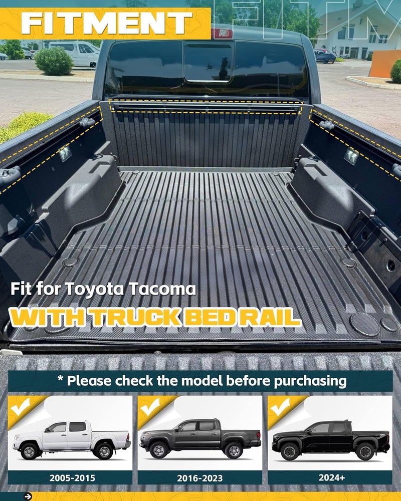 Trumgeta Truck Bed Rail Mount Holder Fit for Toyota Tacoma 2005-2026 & Toyota Tundra 2022-2026, Bed Rail Modular Accessory Mount for Bike, Shovels, Axes, Recovery Plates, Fuel Tanks (Front & Side) - Image 2